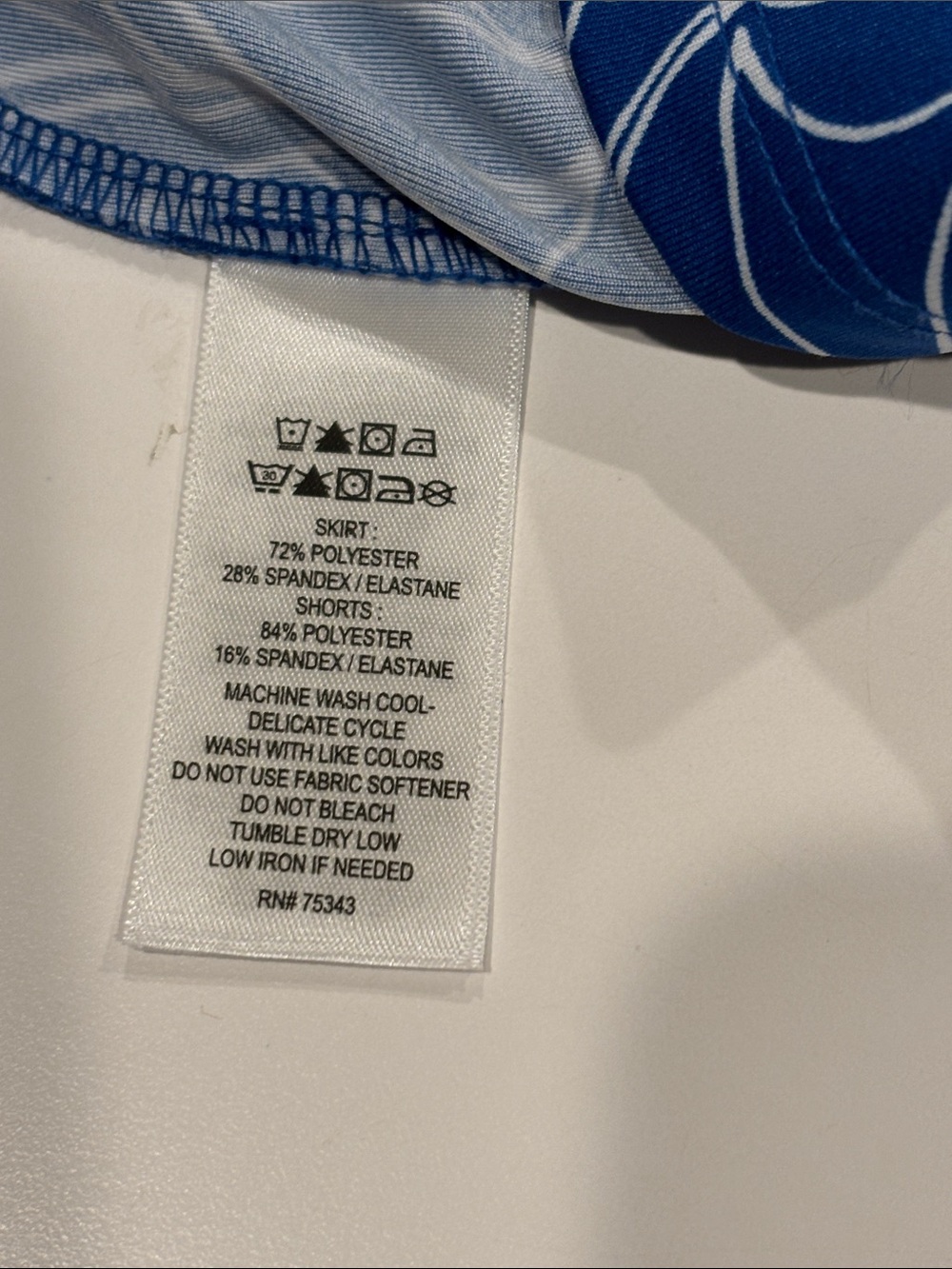 Tommy Bahama Active Golf Tennis Skort Skirt Tropical Print Blue White Womens XL - Picture 13 of 15